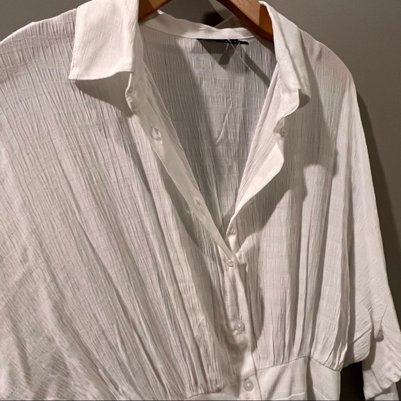 ASOS DESIGN button front maxi beach shirt dress in texture - Picture 4 of 10